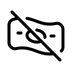 no money icon with line style, perfect for user interface projects