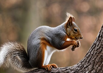 Obraz premium Squirrel Eating a Nut