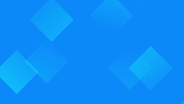 Motion design tech corporate blue background. Minimal squares shape animated. Seamless looped 4k video