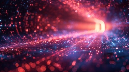 Convey the essence of technological elegance as the Cyber Light Line backdrop stands as a beacon of innovation, beckoning viewers to explore its digital landscape.