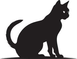 Obraz premium black cat silhouette