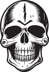Black and white skull silhouette