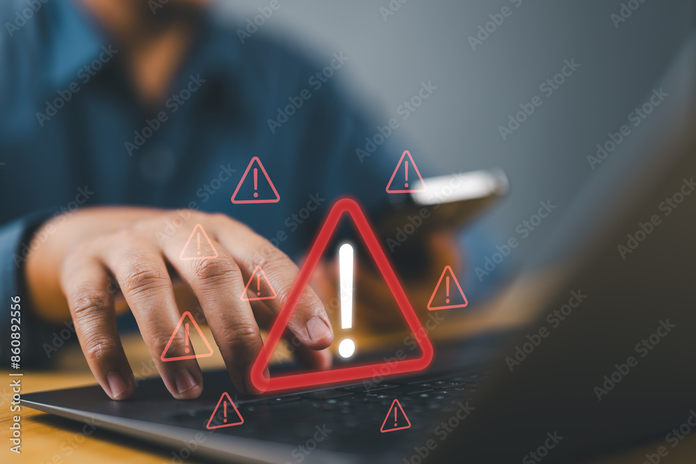 Poster Cyberattack cybercrime hacker smartphone. Internet web hack technology. Digital mobile phone in Scammer hand. Data protection, secured internet access, cybersecurity banner, Stealing data information.