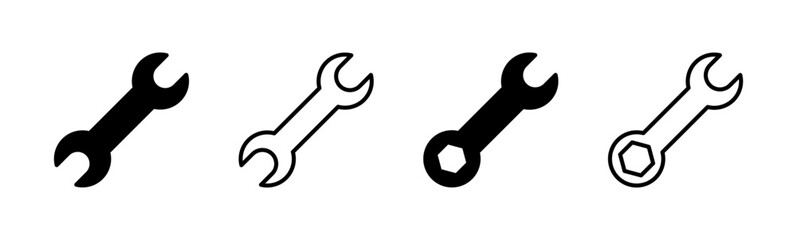 Wrench icon set. repair icon vector. tools icon vector