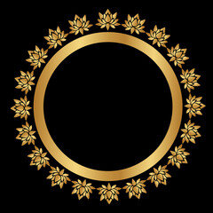 golden frame on black