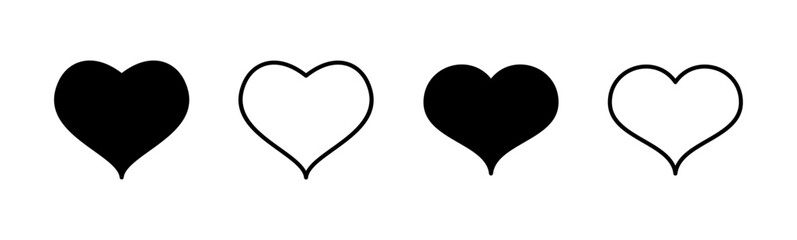 Love icon set. Heart icon vector. Like icon vector.