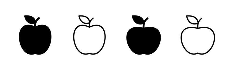 Apple icon set. Apple vector icon. apple symbols for your web design.