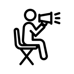 21 director line icon illustration vector graphic