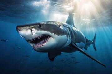 Fototapeta premium Shark animal fish sea.