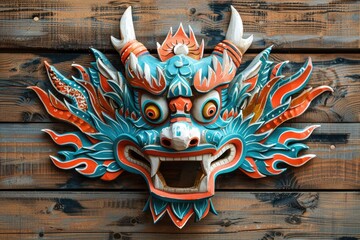 Dragon shaped avatar on wooden door