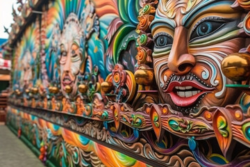 Naklejka premium Brazilian carnival float