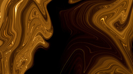 4K Abstract gold background with opulent fabric or fluid