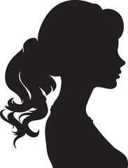 Beautiful Women Silhouette Vector Illustration White Background