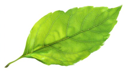 Close-up of a Single Green Leaf