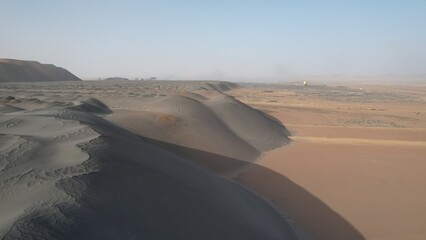 Mountain of metal in the city of Zouerat - mauritania 