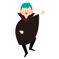 怪物の仮装をしているパパ