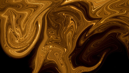 4K Abstract gold background with opulent fabric or fluid