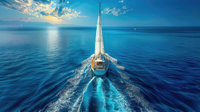 'ships sailing white sea yachts open sails generation ai yacht sailboat travel summer ocean water sail nature adventure ship boat yachting holiday blue nautical speed wave regatta sport  