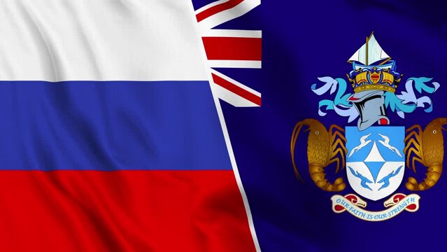 Russia and Tristan da Cunha Flag Loop