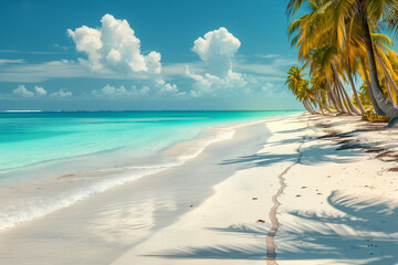 Remote Beach Trail Lined with Crab Tracks Along the Sandy Oceanfront