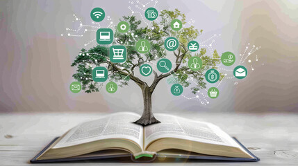 Knowledge Tree Growing from Open Book