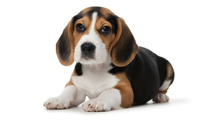 A cute little dog with brown, black