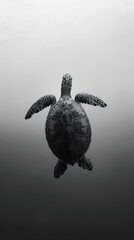 Obraz premium Sea turtle award winning photography, minimalist, commercial ads photo, advertising, stunning