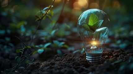 Sustainable Growth: The Power of Green Investments, Eco Energy, and Renewable Energy Icons on a Rising Graph