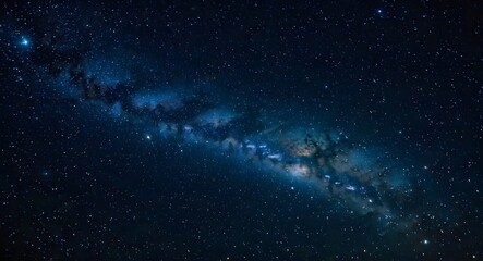 Fototapeta premium Deep space shining stars in night sky, constellation star field, galaxy