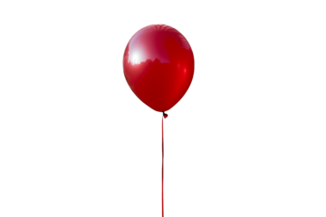 red balloon isolated on transparent background