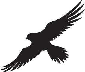 Nightjars Bird Silhouette Vector Illustration White Background