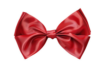 red bow tie isolated on transparent background