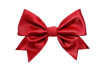 red bow tie isolated on transparent background