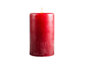 red candle isolated on transparent background