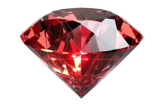 red diamond isolated on transparent background