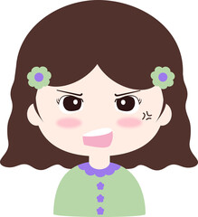 angry girl,  little girl with hair, little girl, little child, little girl with flower