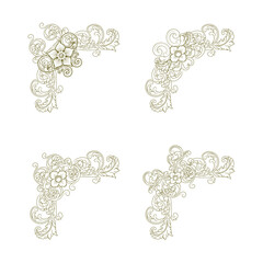 Classic Vitage Wedding Ornaments Frames Separator Elements Classic Vintage Wedding Invitation Hand Drawn Ornate the Calligraphy Poster Victorian Style