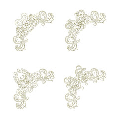 Classic Vitage Wedding Ornaments Frames Separator Elements Classic Vintage Wedding Invitation Hand Drawn Ornate the Calligraphy Poster Victorian Style