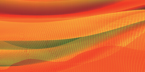 波　オレンジ　テクノロジー　曲線　背景	