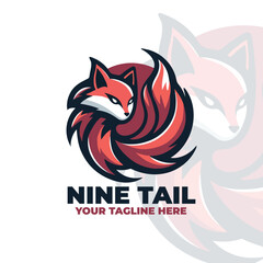 The Nine Tail Logo Design