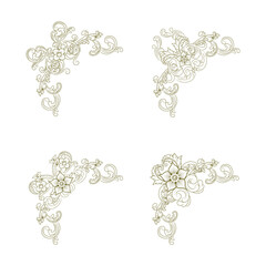 Classic Vitage Wedding Ornaments Frames Separator Elements Classic Vintage Wedding Invitation Hand Drawn Ornate the Calligraphy Poster Victorian Style