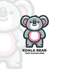 Cute Koala Bear Logo Design