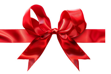 Fototapeta premium red ribbon bow isolated on transparent background