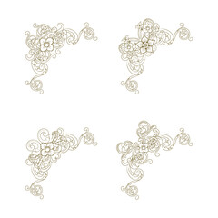 Classic Vitage Wedding Ornaments Frames Separator Elements Classic Vintage Wedding Invitation Hand Drawn Ornate the Calligraphy Poster Victorian Style