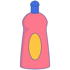 Cleaning Supplies Icon. Housework Accessories. Vector Illustration Isolated on White Background.