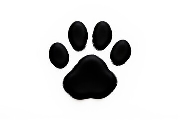 Black animal dog footprint paw black white background electronics