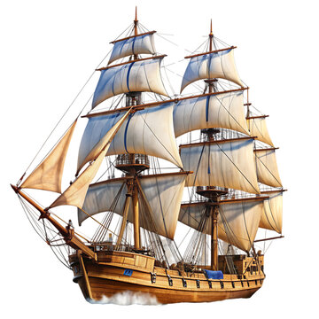 recommend clip art: endeavour captain james cook s ship on transparent background