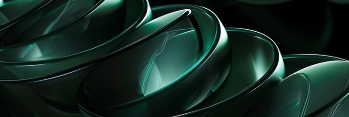 Obraz premium wallpaper glass macro colors blur waterdrop shine fluid, 3:1 black and green, banner , background, ecology, blue, blur, bright, bubble, closeup, colours, condensation