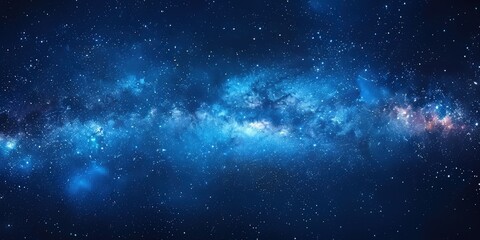 Naklejka premium Starry Night Sky with Milky Way Galaxy