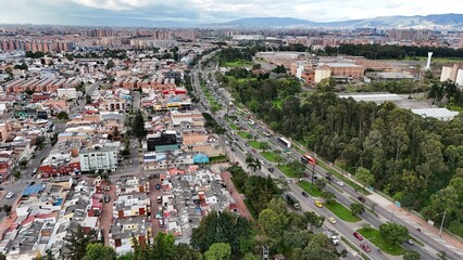Trafico Bogotá, Colombia barrio castilla  